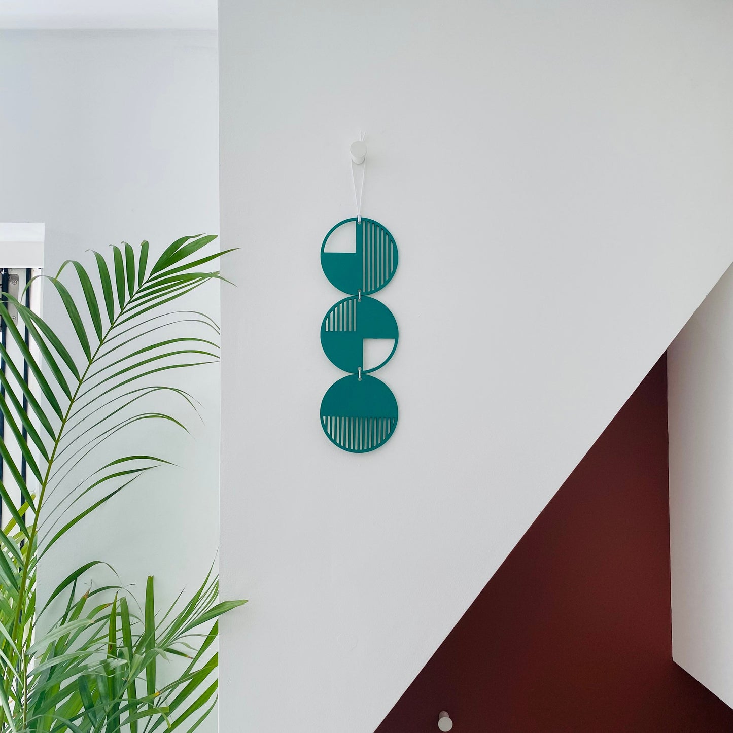 Green Wall hanging - Geometric Art - Plywood Decor - Monochrome Art - Bright Wall Hanging - Wall Art Decor - Green Cut Out Art