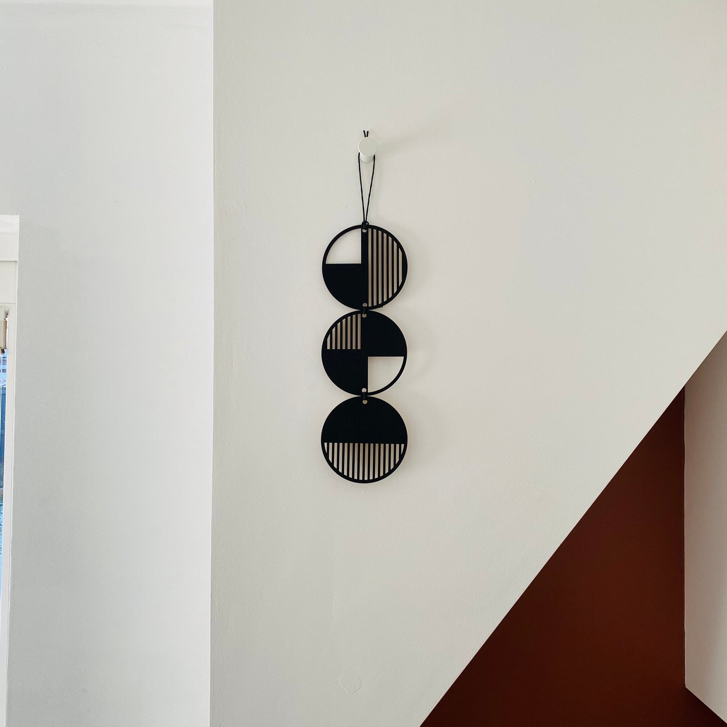 Black Stripe Geometric Wall Hanging