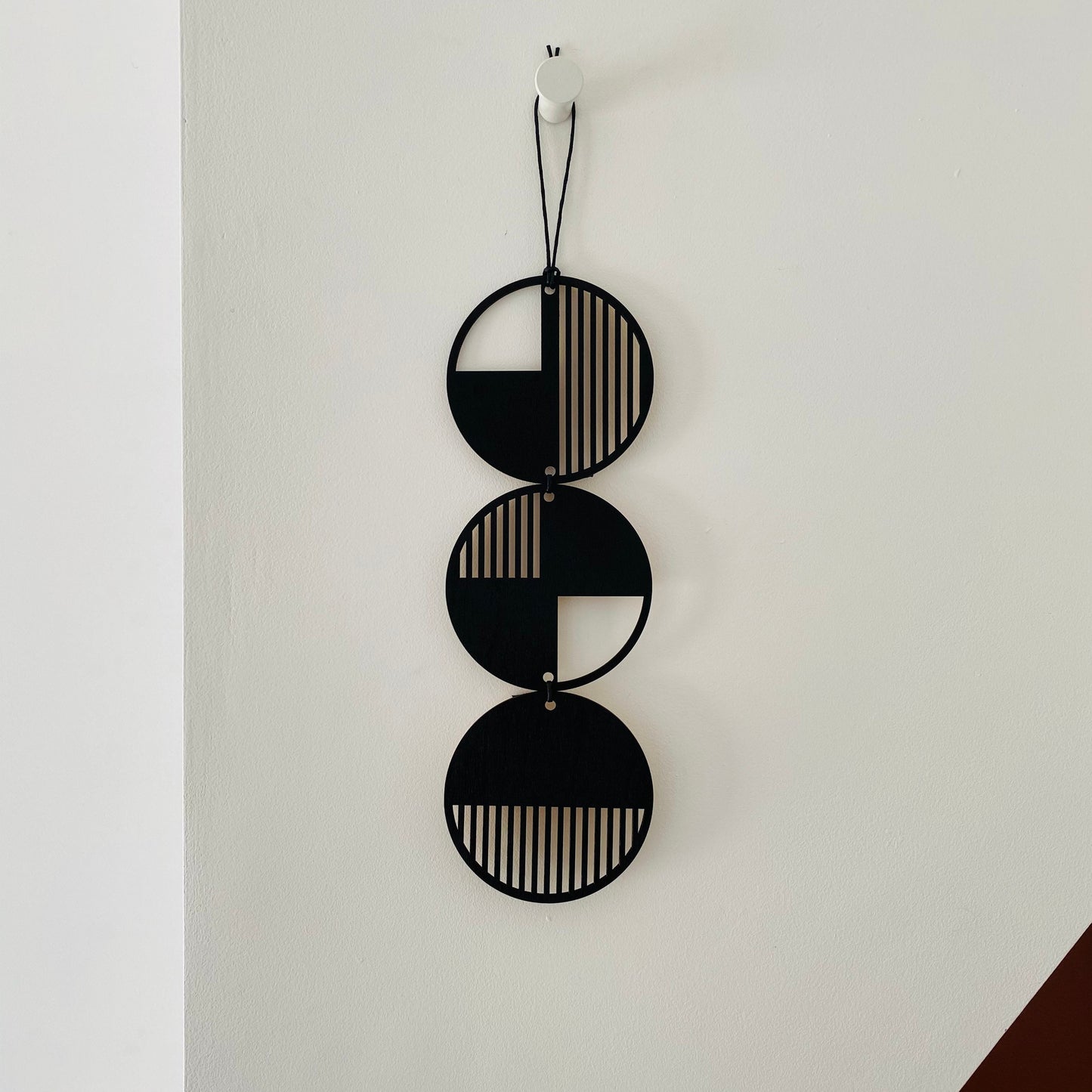 Black Stripe Geometric Wall Hanging