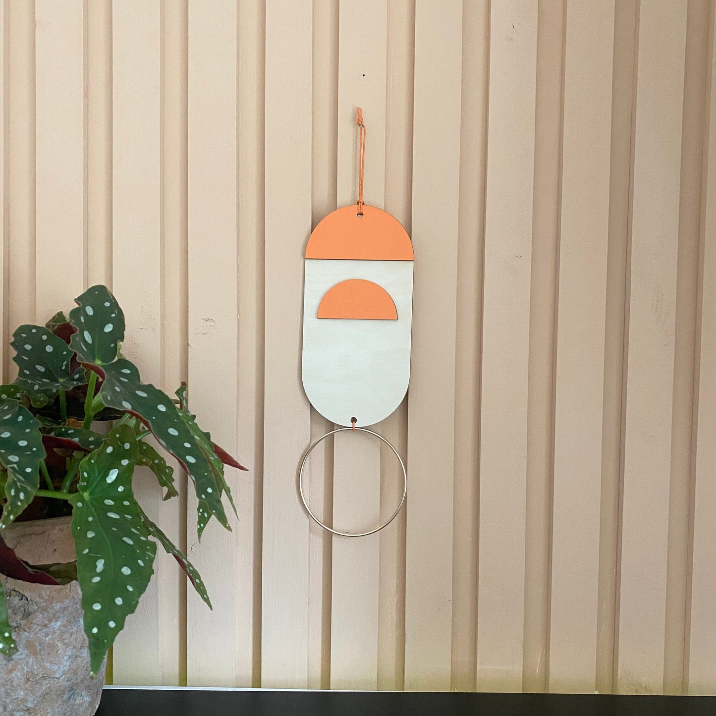 Minimalistic Mono Bright Art - Contemporary Art - Orange Wall Hanging - Modern Simple Decor - Unique Home Decor - Small Wall Hanging - Plain