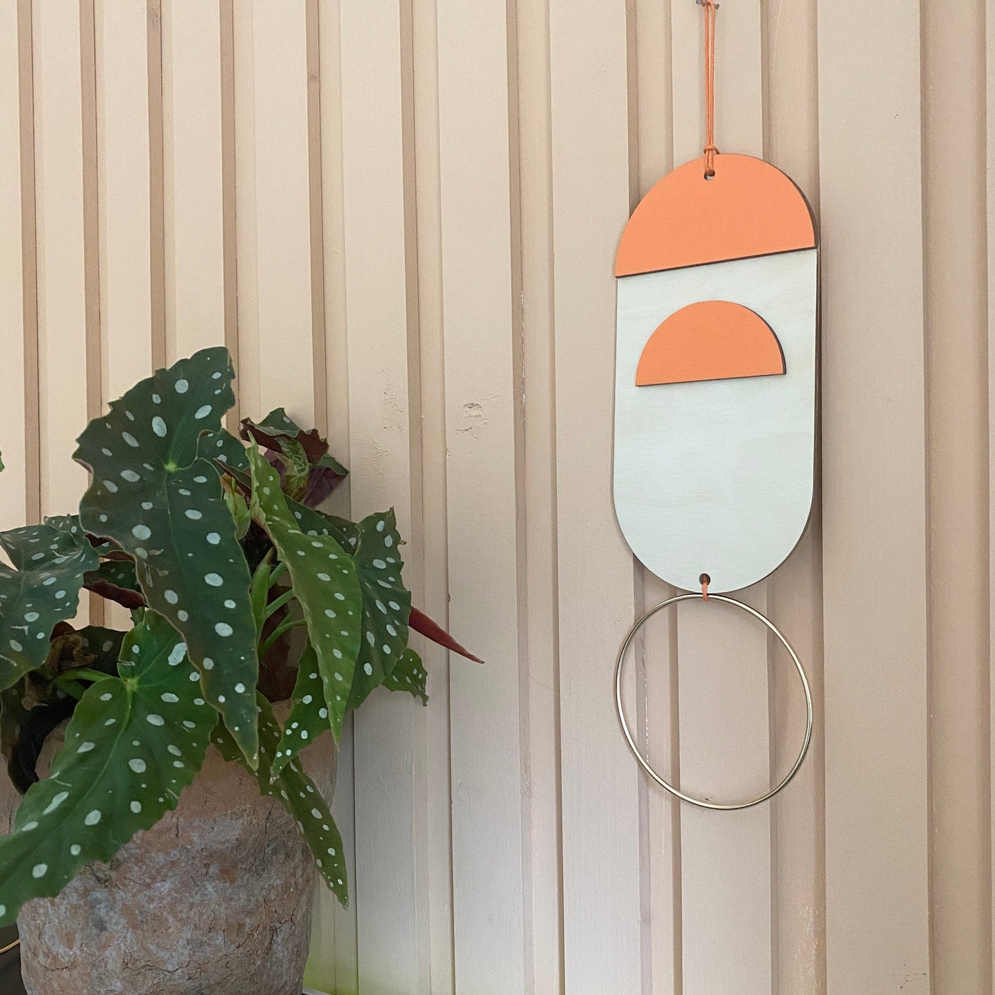 Minimalistic Mono Bright Art - Contemporary Art - Orange Wall Hanging - Modern Simple Decor - Unique Home Decor - Small Wall Hanging - Plain