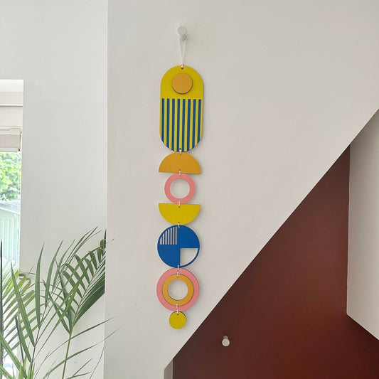 Bright Wall Hanging - Eclectic Hanging Art - Colourful Wall Decor - Slim Long Art - Thin Wall Hanging - New Home Gift - Custom Wall Art