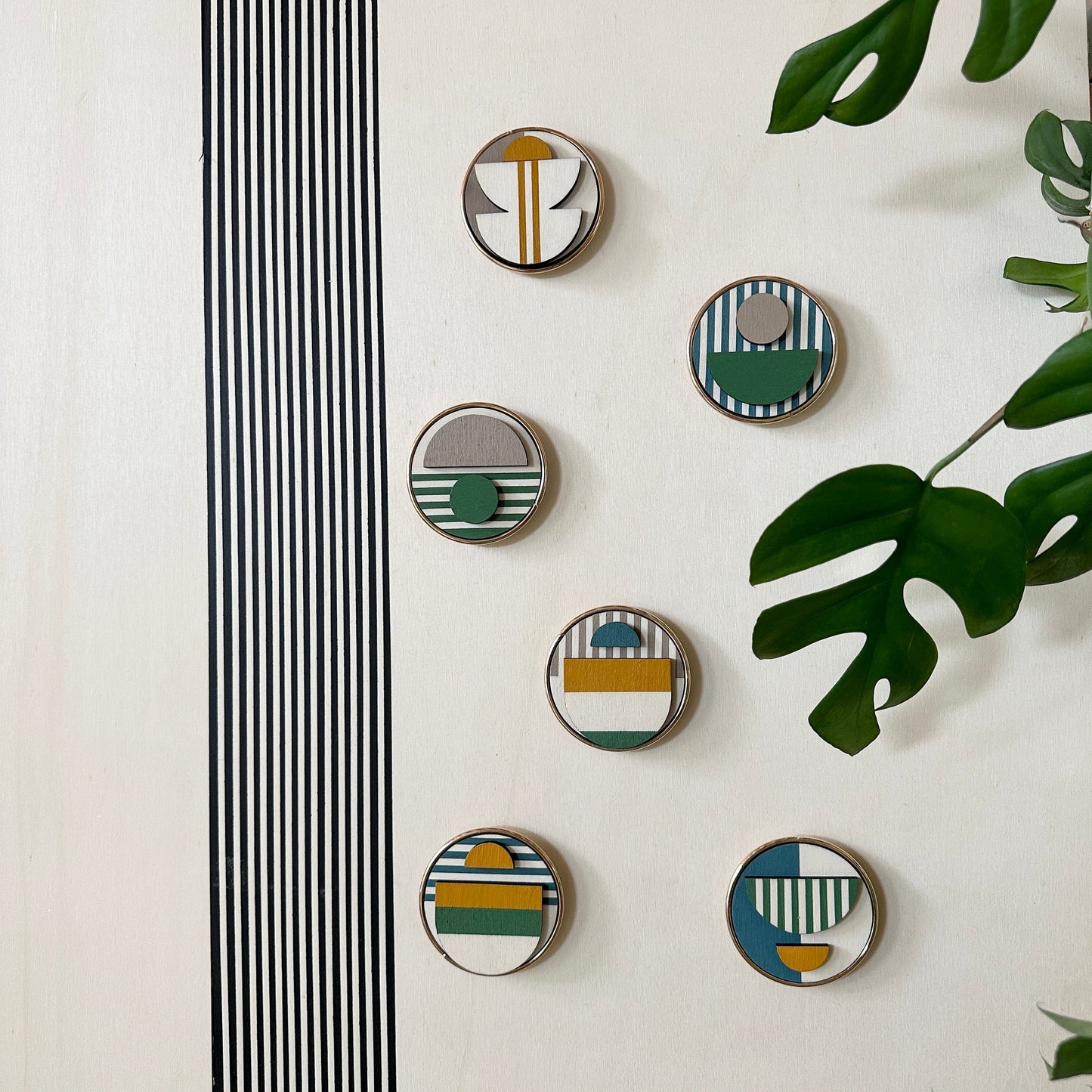 Modern Geometric Fridge Magnet - Colourful Magnets - Mid-century Modern Decor - Fridge Magnet Art - Modern Art Magnet - Set of 6 Magnets